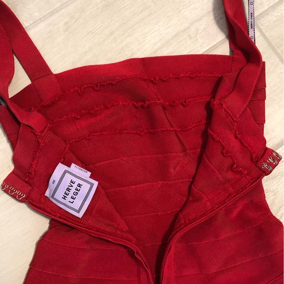 Herve Leger Faith Mini A Line Dress - Picture 6 of 7